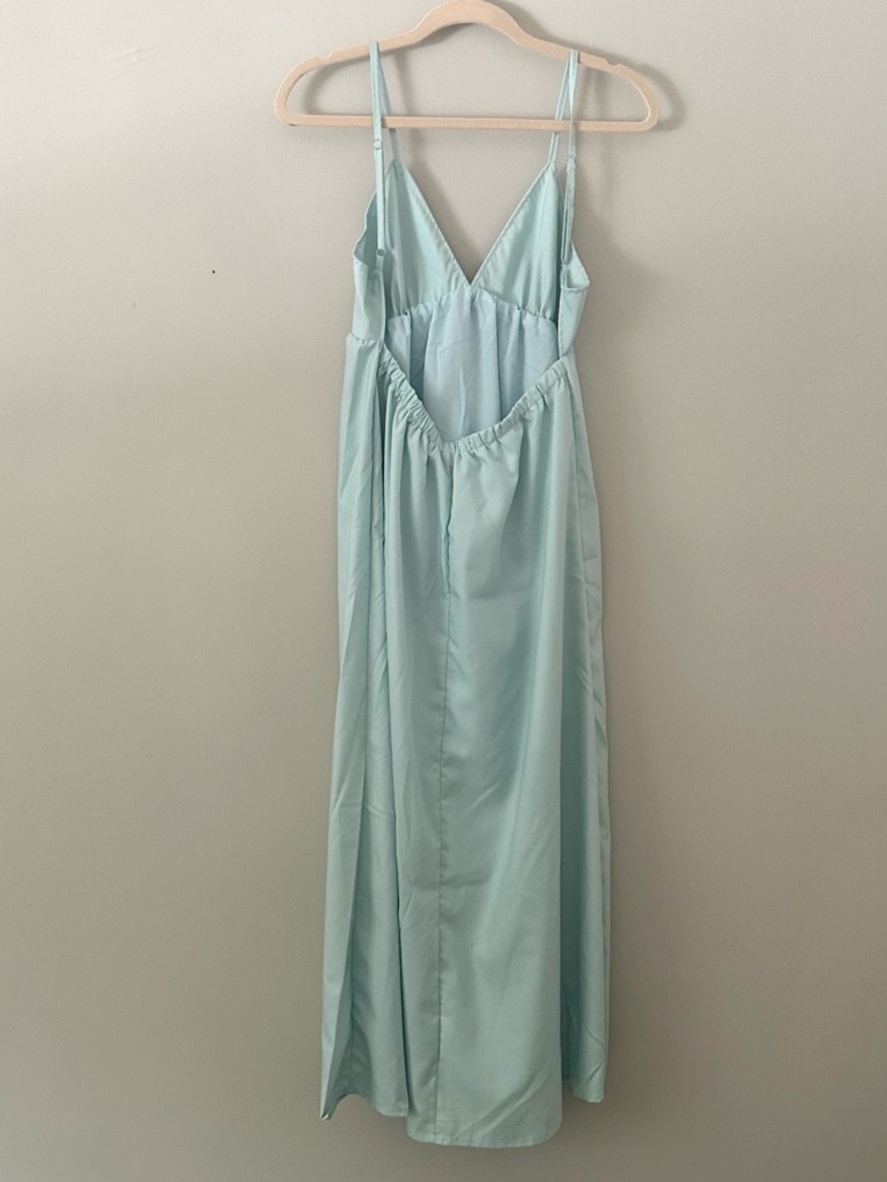Mint Green Maxi Dress w/ Built-In Slip Size M - Picture 3 of 5